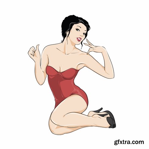 Very Sexy Women in Vector #4, 25xEPS