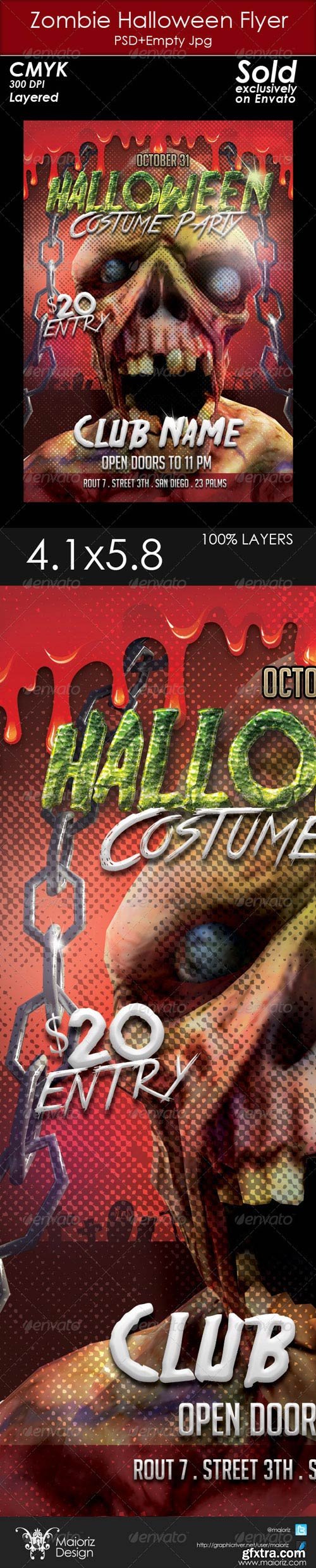 Zombie Halloween Flyer 5530862