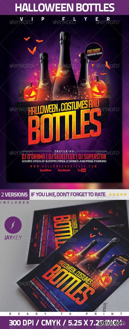 Halloween Bottles Party Flyer 5592991