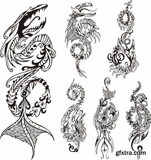Tattoo elements 3,25 x EPS