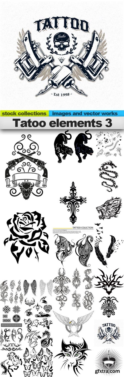 Tattoo elements 3,25 x EPS