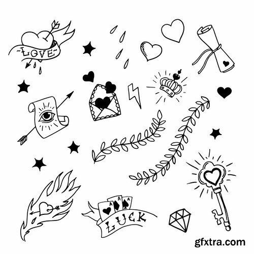 Tattoo elements 3,25 x EPS