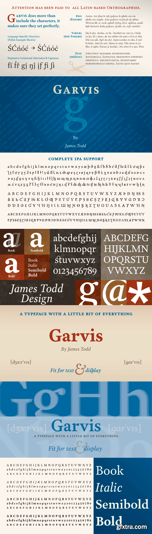 Garvis Pro Font Family - 4 Fonts for $180