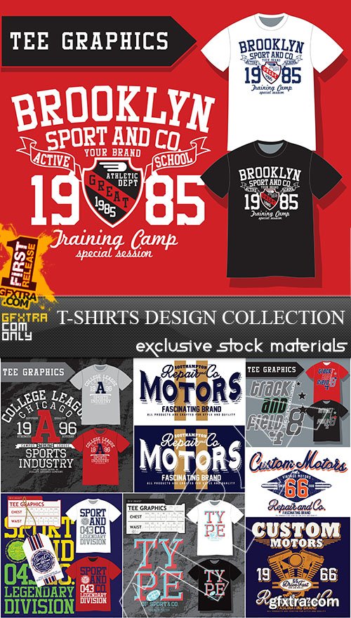 T-Shirts Design Collection, 25xEPS