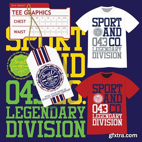 T-Shirts Design Collection, 25xEPS