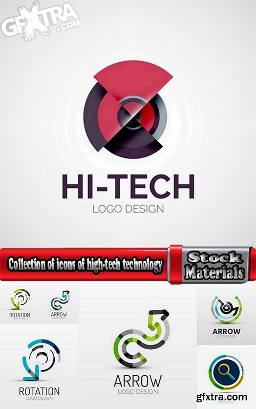 Collection of icons of high-tech technology 25 Eps
