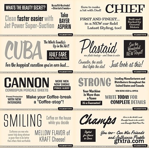 Filmotype All Fonts Bundle - 77 Font 2223$
