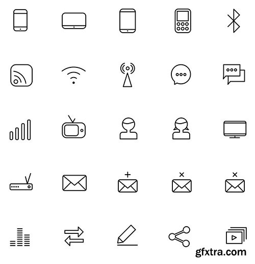 AI & PSD Web Icons - Communication Icons