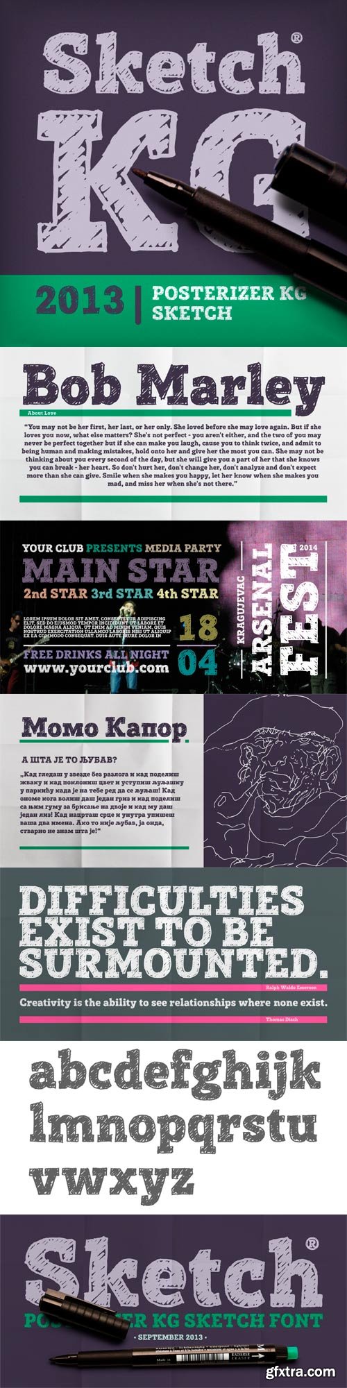 Posterizer KG Sketch Font for $30