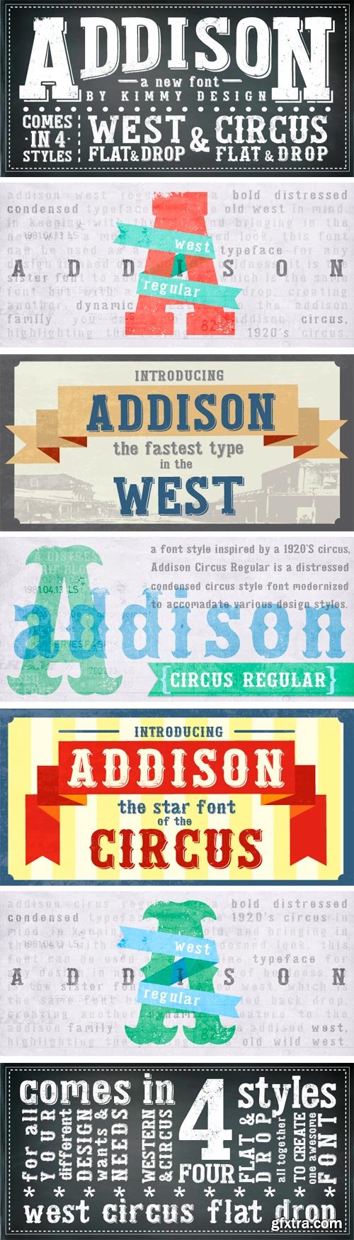 Addison Font Family - 2 Fonts for $30