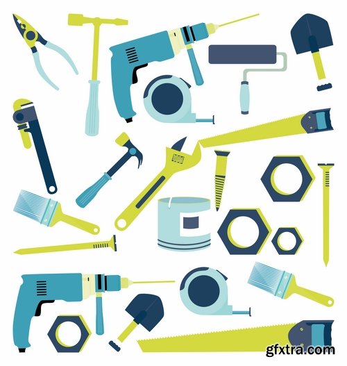 Collection of stickers construction vectors #2-25 Eps