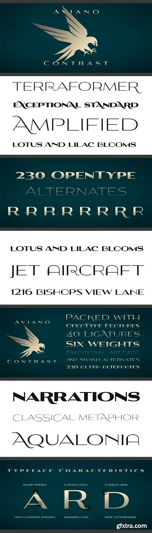 Aviano Contrast Font Family - 6 Fonts for $72 Aviano Contrast Font Family - 6 Fonts for $72