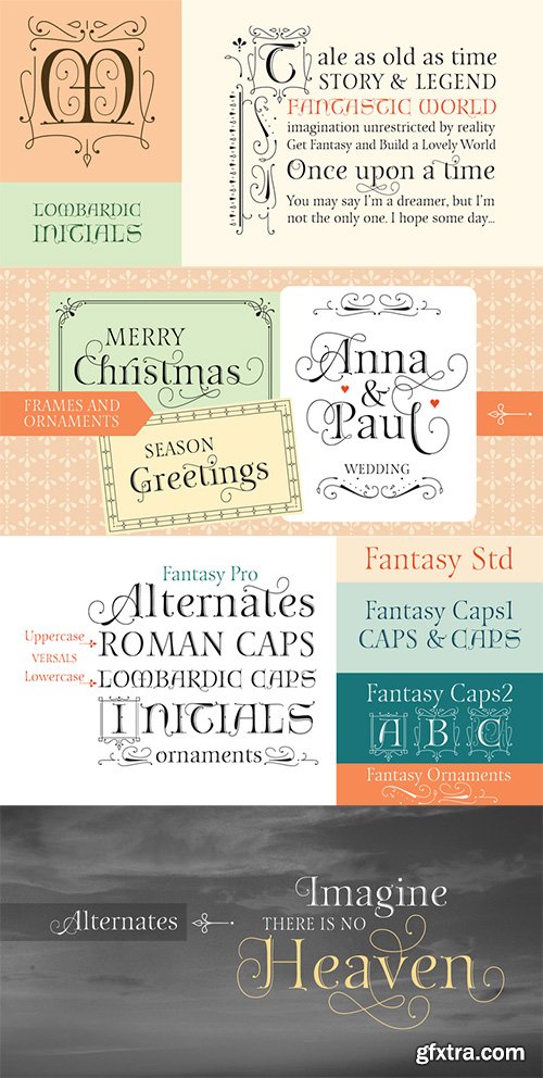Fantasy Font Family - 5 Fonts $135