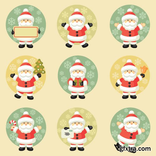New Santa Claus Vectors 25xEPS