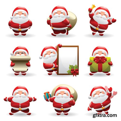 New Santa Claus Vectors 25xEPS