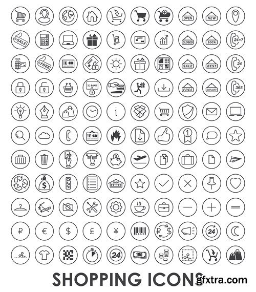 Black Icons MEGA Collection #2, 25xEPS