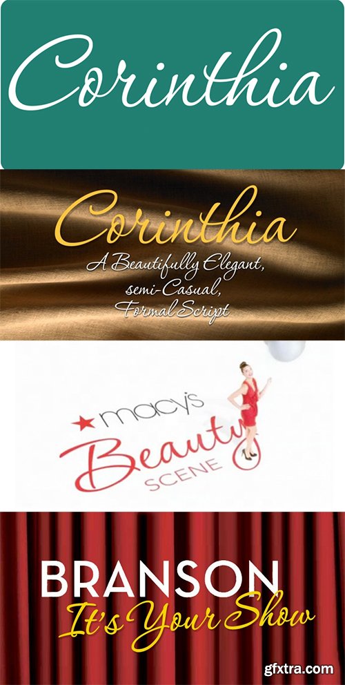 Corinthia Font Family - 6 Fonts 323$ Corinthia Font Family - 6 Fonts 323$