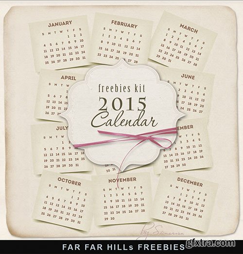 Scrap-kit - 2015 Calendar - 30 PNG Images