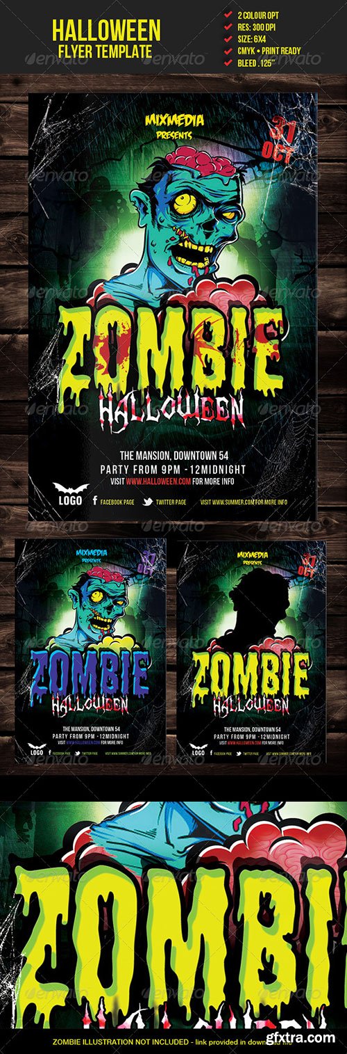 GraphicRiver - Zombie Halloween Flyer Template 5633664
