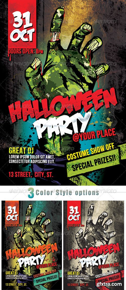 GraphicRiver - Zombie Halloween Party 3190114