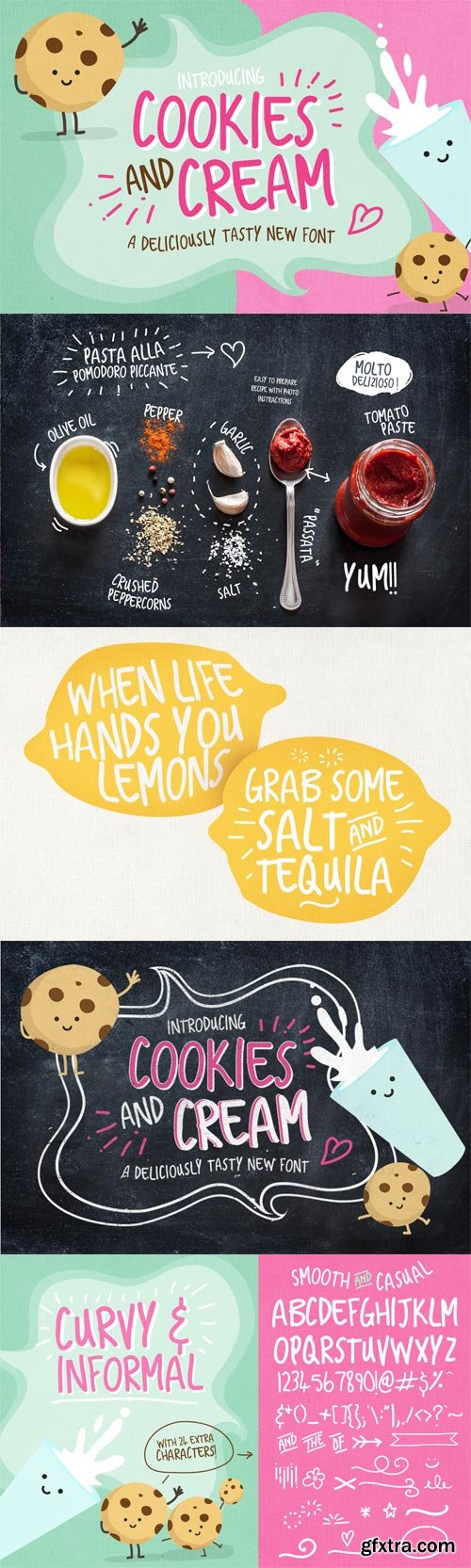 Cookies and Cream Font Family - 2 Fonts for $15