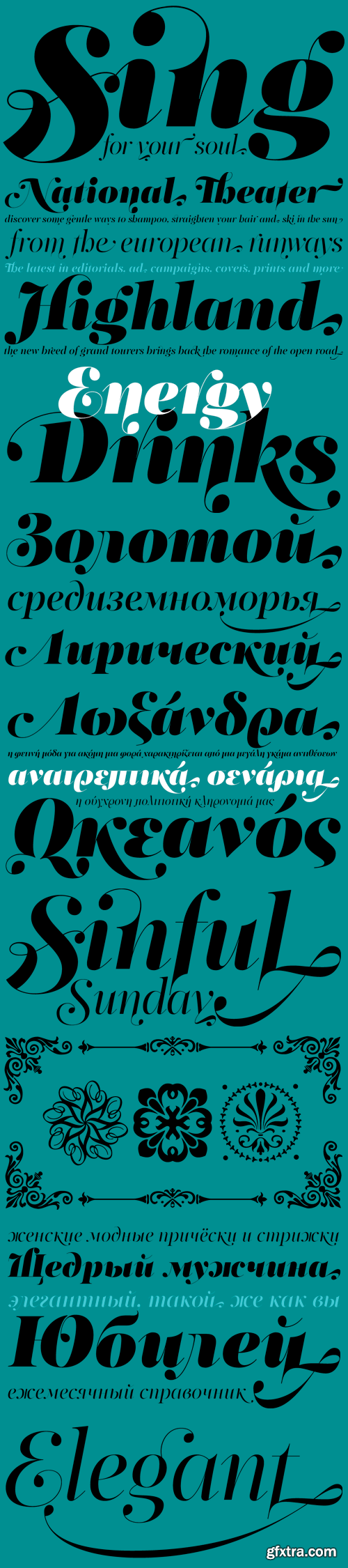 PF Regal Swash Pro Font Family - 6 Fonts for &euro;375