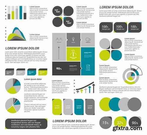 Collection of elements of infographics vector image 25 Eps