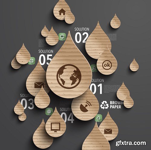 3D Paper and Elements of Design #2, 18xEPS