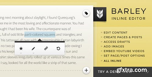 CodeCanyon - Barley v1.7 - Inline Editing Plugin for WordPress