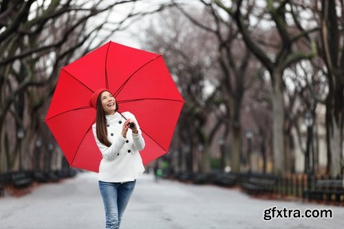 Collection of people with umbrellas 25 UHQ Jpeg