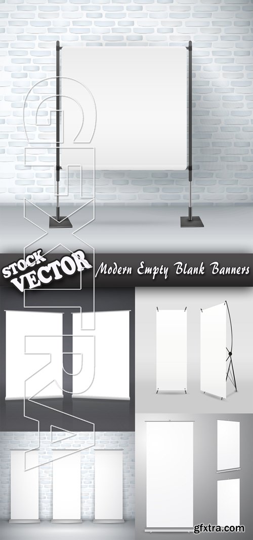 Stock Vector - Modern Empty Blank Banners