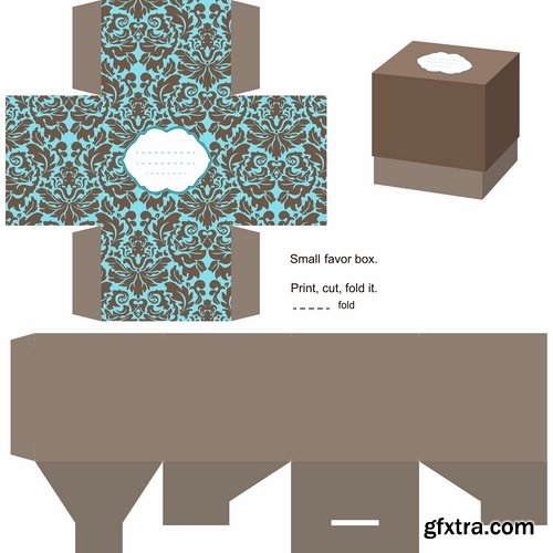 Collection of gift boxes for cut vector image 25 Eps