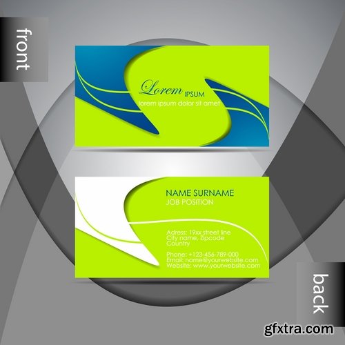 Collection of business cards templates 25 Eps