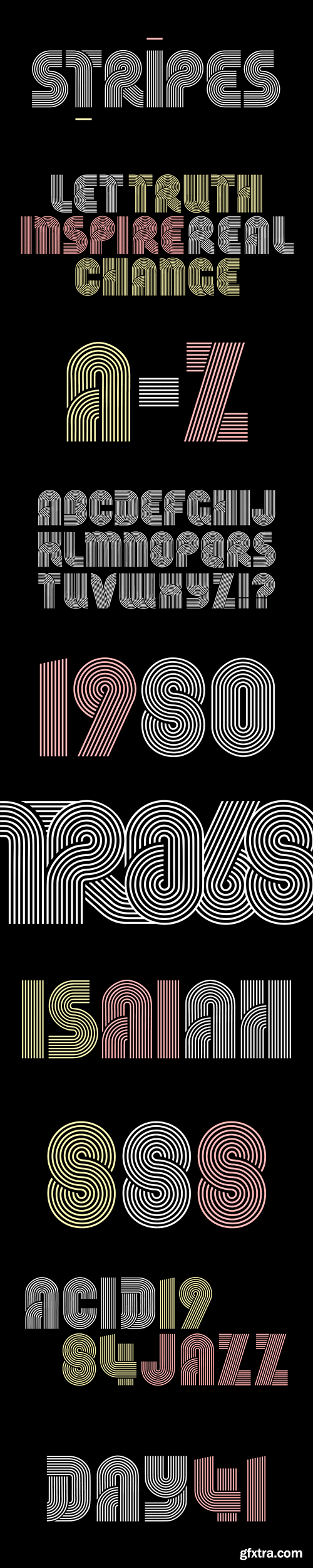 Stripes Font for $15 Stripes Font for $15