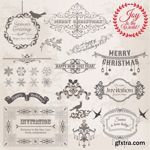 Vintage VEctor Elements - 30x EPS