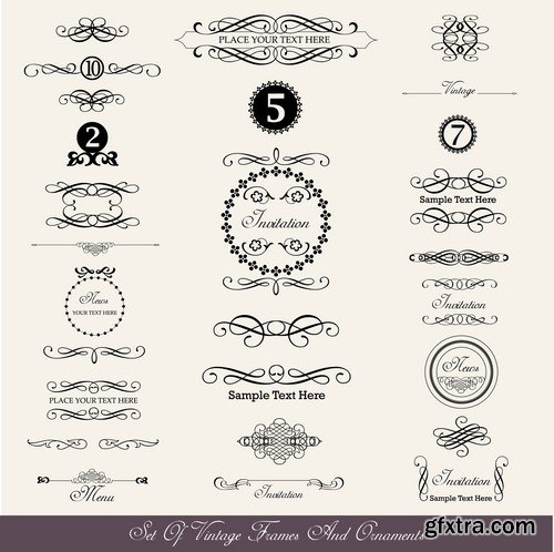 Vintage VEctor Elements - 30x EPS