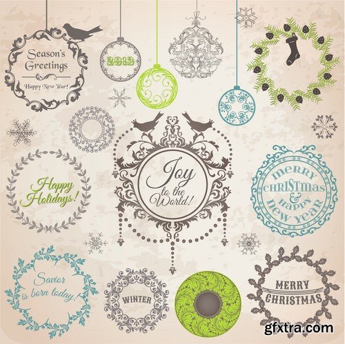 Vintage VEctor Elements - 30x EPS