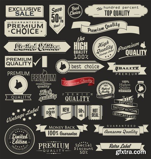 Vintage VEctor Elements - 30x EPS