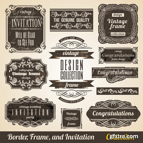 Vintage VEctor Elements - 30x EPS