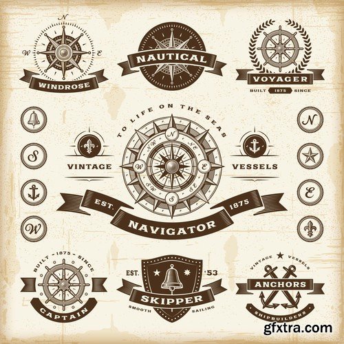 Vintage VEctor Elements - 30x EPS