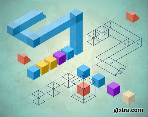 3D Vector Backgrounds - 30x EPS