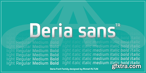 Deria Sans Font Family - 8 Fonts for $110