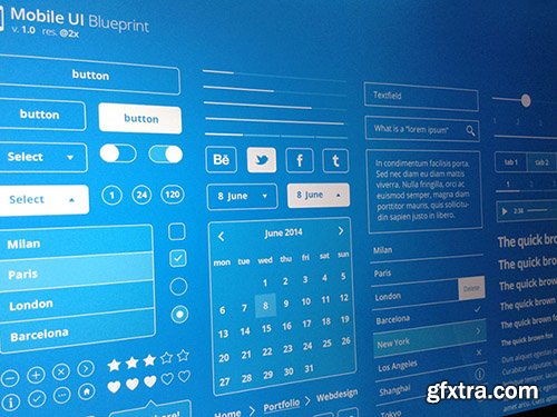 PSD Web Design - Mobile UI Blueprints