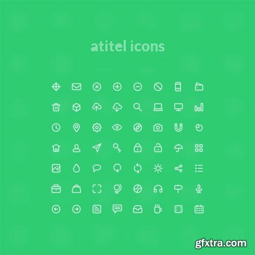 PSD Web Icons - Atitel - 56 High-Quality Icons