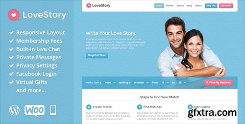 ThemeForest - LoveStory v1.12 - Dating WordPress Theme