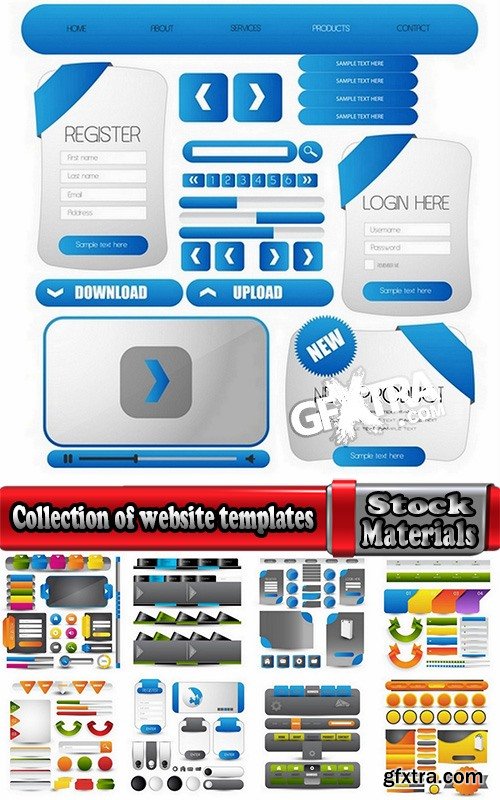 Collection of website templates #2-25 Eps