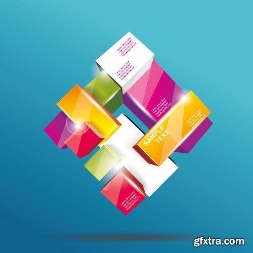 3D Vector Backgrounds #2 - 30x EPS