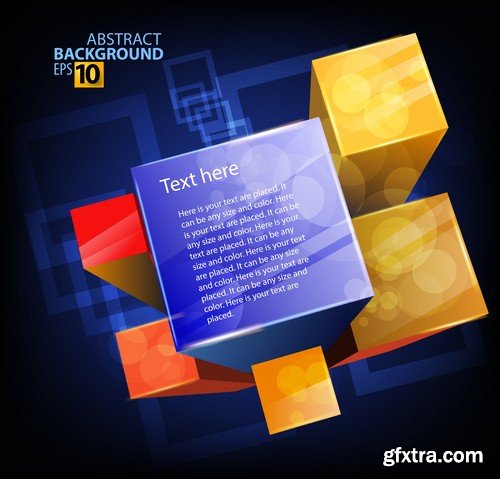 3D Vector Backgrounds #2 - 30x EPS