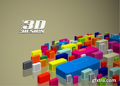 3D Vector Backgrounds #2 - 30x EPS