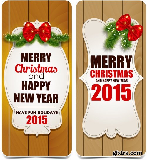 Collection of Christmas banners and stickers 25 Ai